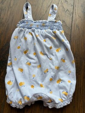 Carter’s 6M Baby Girl Blue Floral Bubble Romper
